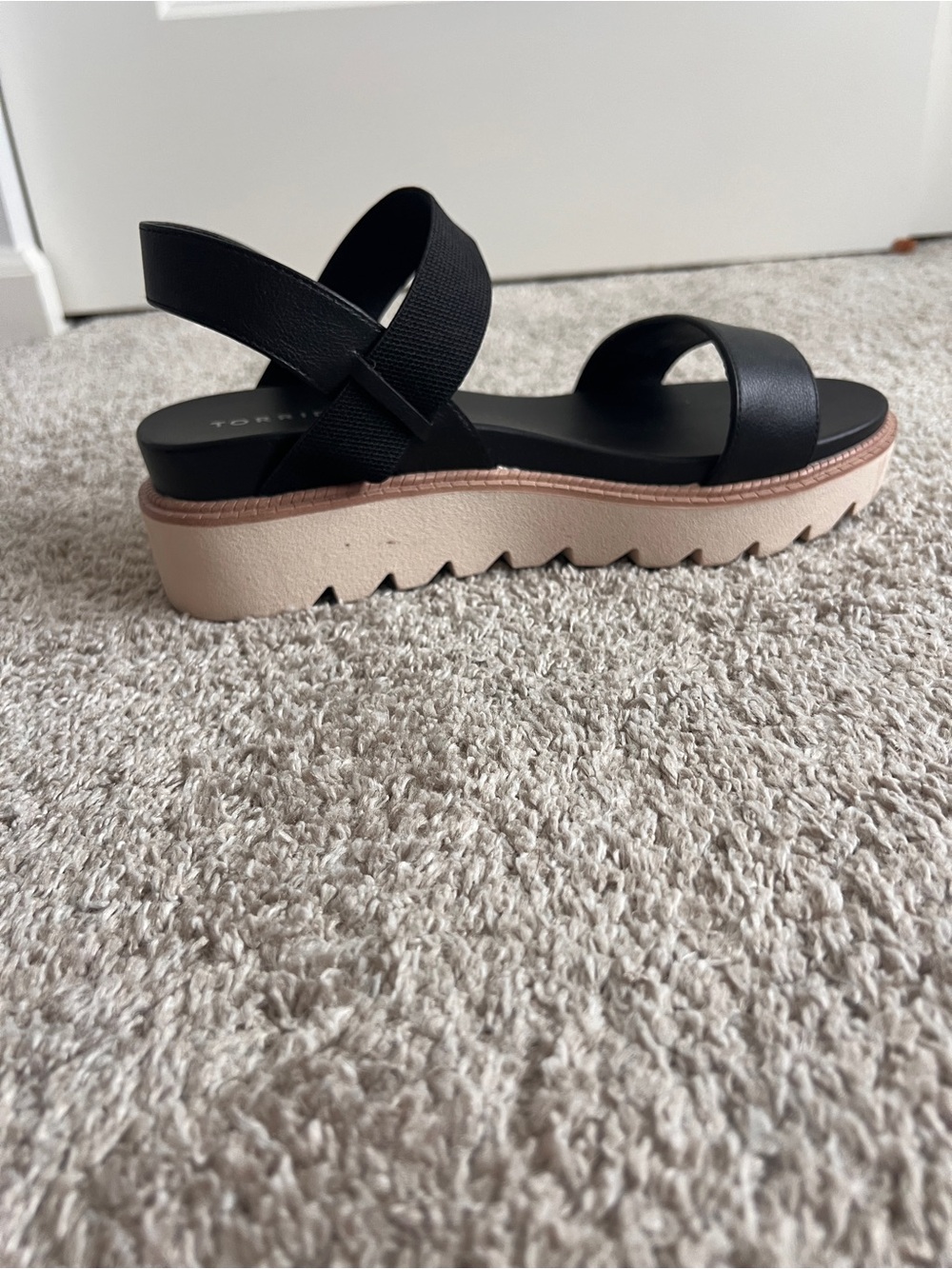 torrid Black Dual-Strap Slingback Platform Sandals - Picture 3 of 7